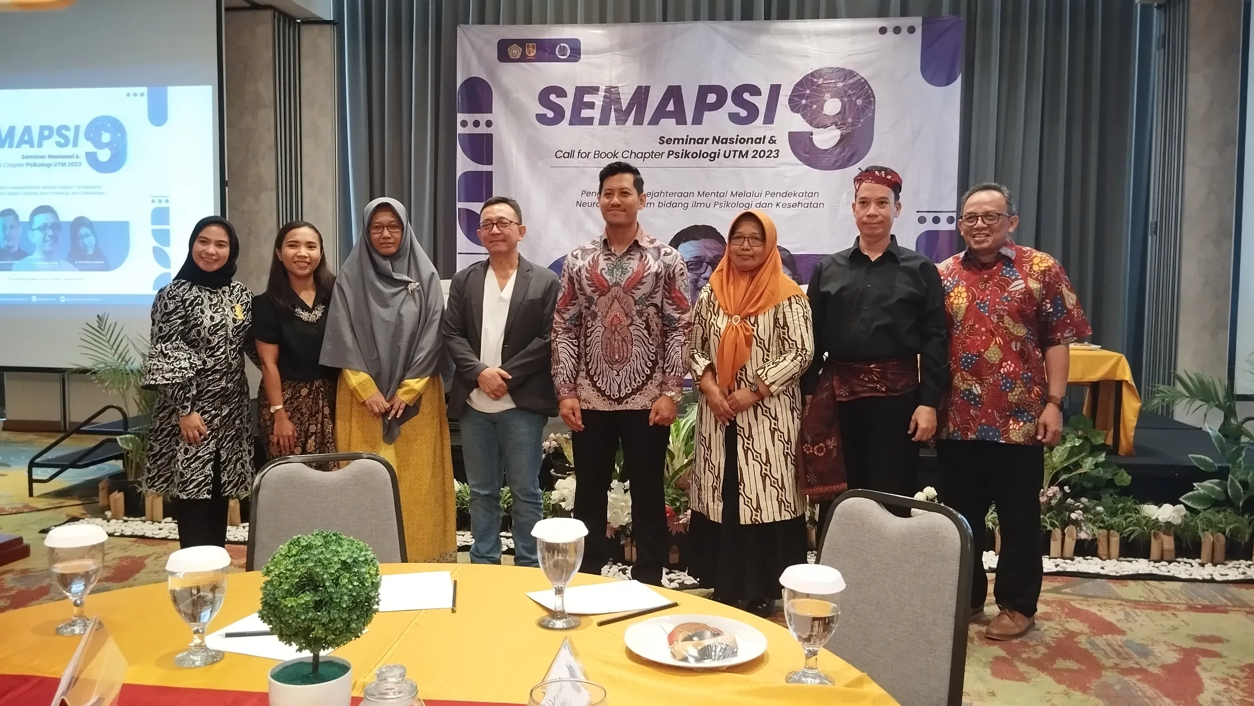 SUKSES: Seminar Nasional dan Call for Book Chapter Prodi Psikologi, UTM, berjalan sesauai rencana dan harapan.(K-TV/Hairul Umam)