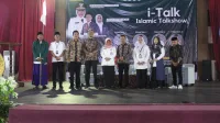 MERIAH: FKis UTM membuka Trunojoyo Islamic Festival dengan sajian I-Talk atau Islamic Talkshow, Rabu (15/11/2023).(K-TV/Hairul Umam)