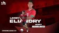 PEMAIN BARU: Annisa Zhafarina menyambut Lerby Eliandry dengan harapan membawa Madura United FC bangkit. (K-TV/Albi)