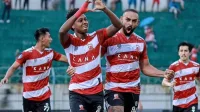 BANGKIT: Madura United FC akhiri tren negatif pada pekan ke-22. (K-TV/Reytandia)