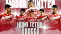 MEMBANGGAKAN: Madura United FC mengakhiri musim 2023/24 sebagai runner up. (K-TV/Miftahol Arifin)