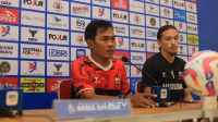 MASIH OPTIMIS: Madura United FC bersiap dengan baik untuk jamu Persib Bandung.(K-TV/Reytandia)