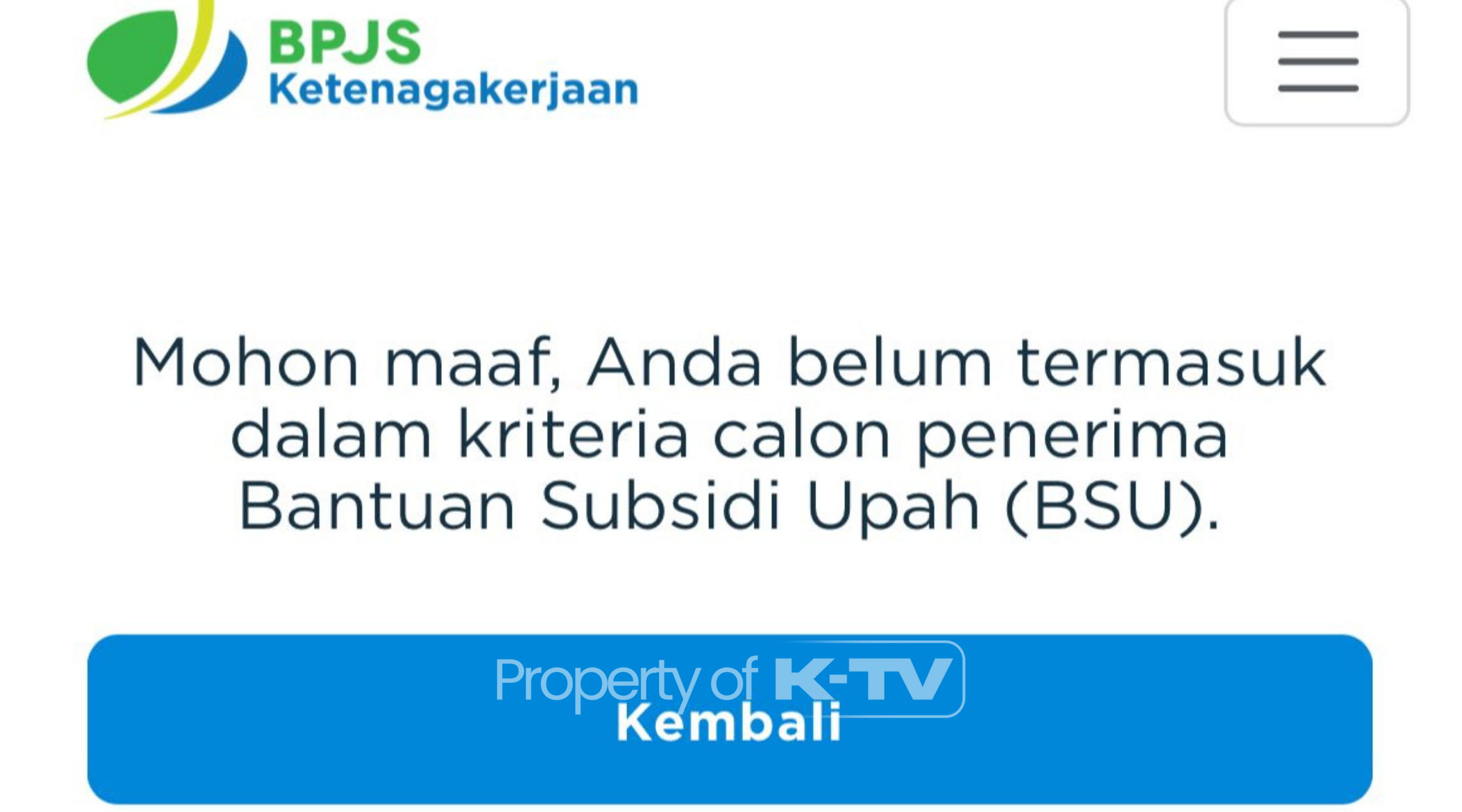 BIANG KEGAGALAN: Ada lima alasan pekerja, yang tidak dapat BSu periode Juni-Juli 2025. (K-TV/Ist_SS)