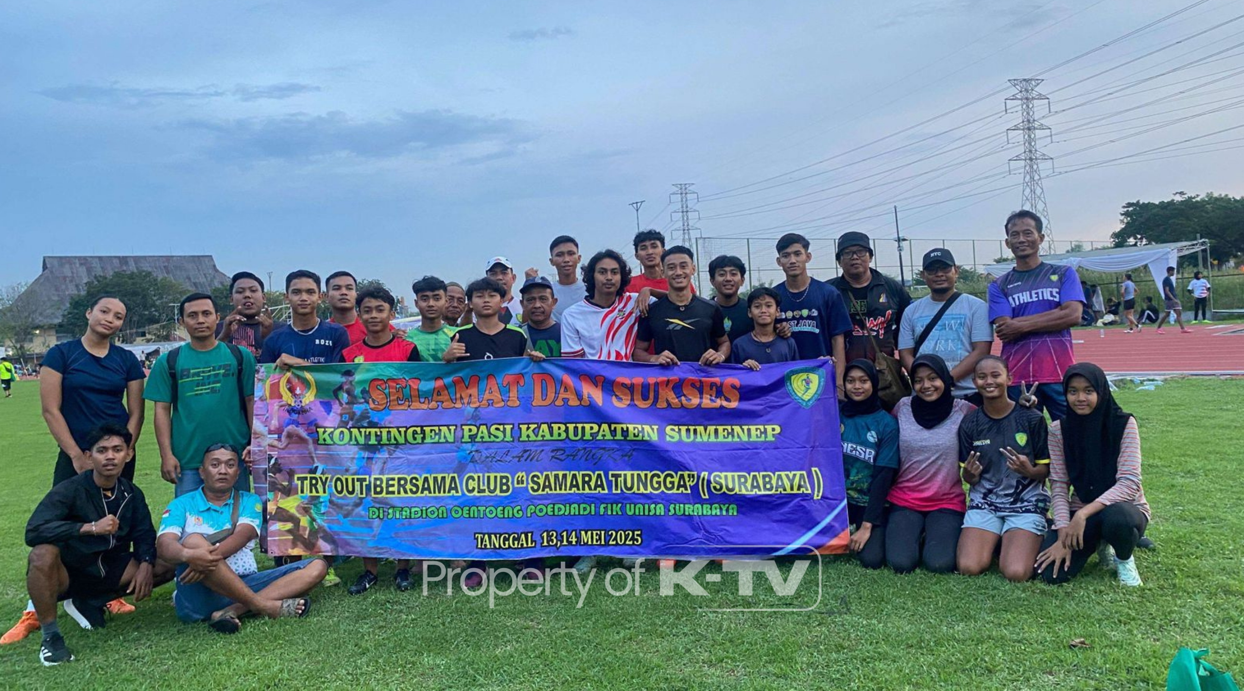 MATANGKAN: Kontingen Atletik Sumenep saat menjalani try out ke Surabaya beberapa waktu lalu. (K-TV/Taufiq Hidayat)